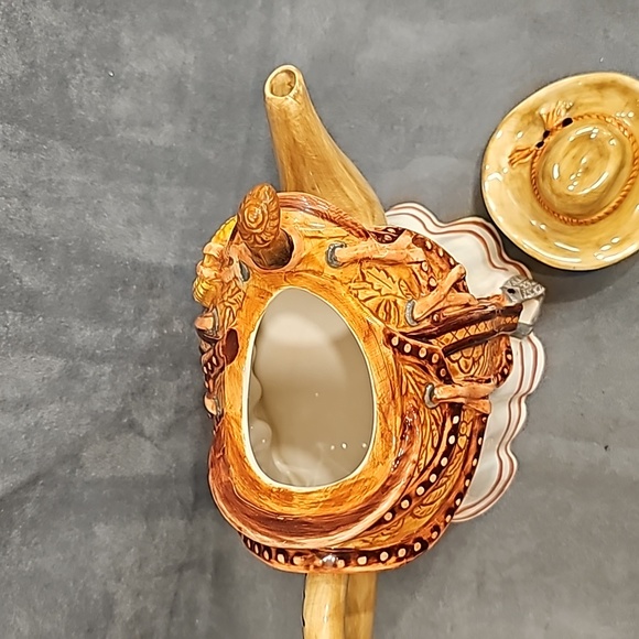 Western Tea Pot Saddle Cowboy Hat Vintage - Picture 5 of 13